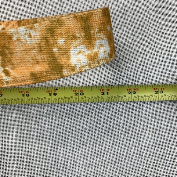 Sun + Stone Mens Geo D-Ring Web Belt with Faux-Leather Trim Size M - Picture 5 of 9